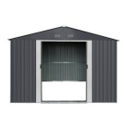 Zahradní domek kovový 3 x 2,4 m se sedlovou střechou antracit Riwall PRO RMSA 8x10 Anthracite