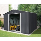 Zahradní domek kovový 3 x 2,4 m se sedlovou střechou antracit Riwall PRO RMSA 8x10 Anthracite