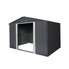 Zahradní domek kovový 3 x 2,4 m se sedlovou střechou antracit Riwall PRO RMSA 8x10 Anthracite