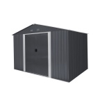 Zahradní domek kovový 3 x 2,4 m se sedlovou střechou antracit Riwall PRO RMSA 8x10 Anthracite